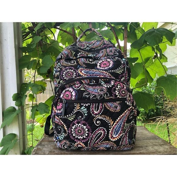 Vera Bradley Handbags - VERA BRADLEY Lighten Up Essential Backpack Bandana Swirl Pattern Computer Bag